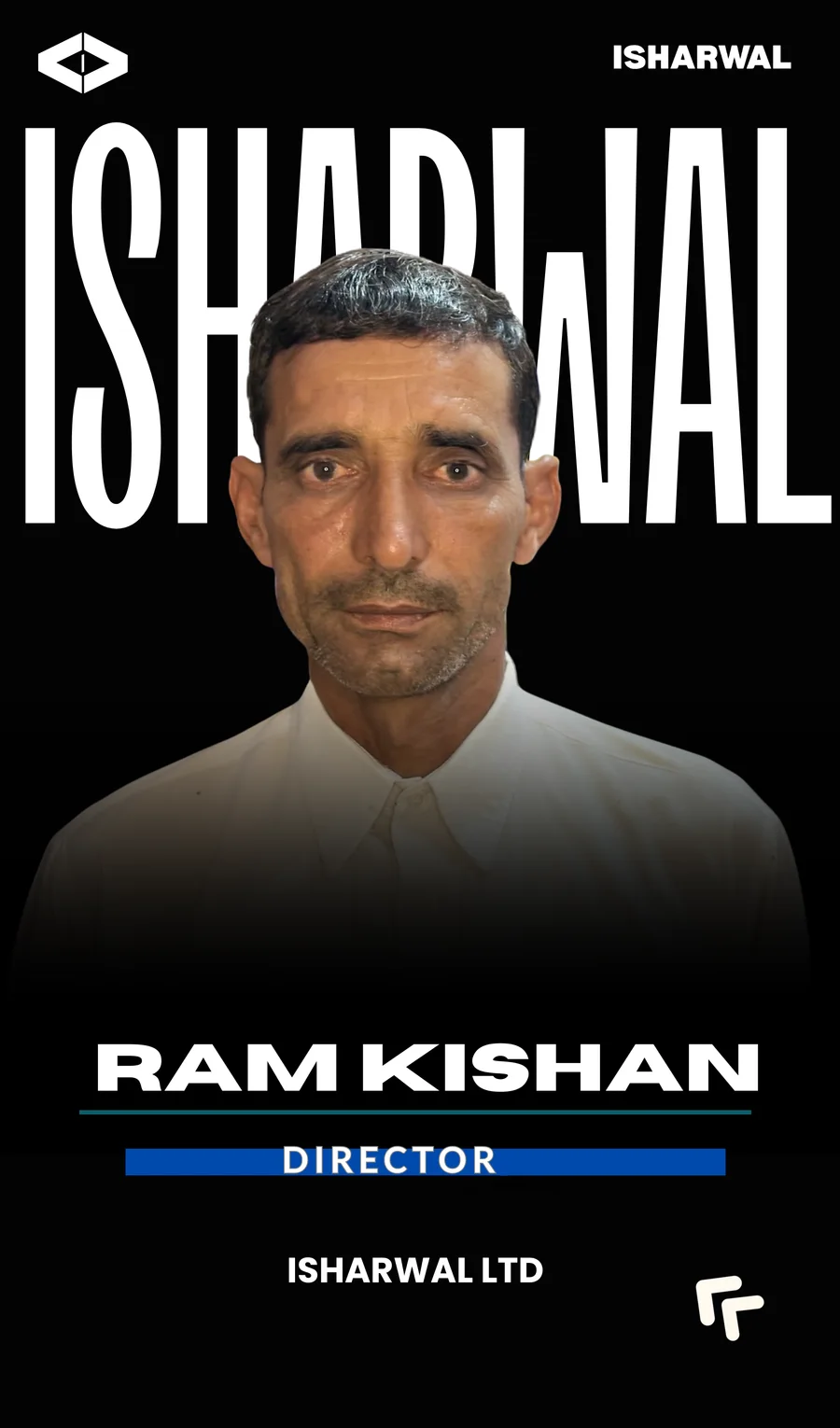 Portrait of Ram Kishan Isharwal, Director of ISHARWAL PRIVATE LIMITED